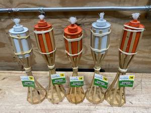 lot 152 image: Lot of 5 - Bamboo Table Torch 1.15ft trueliving outdoors - 0515255.70