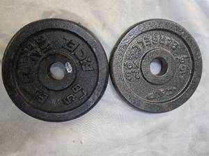 lot 15 image: Lot of a pair of 5LB One Inch Plates