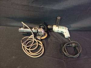 lot 24 image: Set of Industrial Craftsman SanderGrinder and Skil Reversing Drive Drill