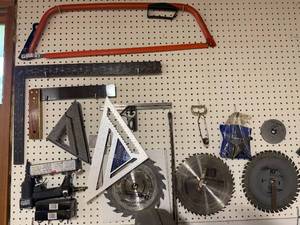 lot 33 image: Assorted Hand Tools and Saw Blades Collection