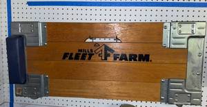lot 36 image: Mills Fleet Farm Wooden Platform Dolly with Metal Reinforcements