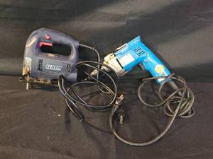 lot 46 image: Used Ryobi Screw Driver Model E-3800 & GMC Jigsaw 4.0 Amp