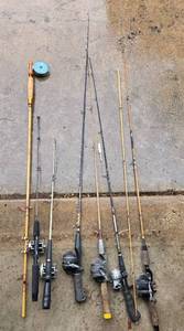 lot 51 image: Set of Assorted Fishing Rods with Reels