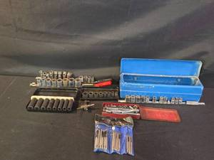 lot 68 image: Assorted Vintage Socket Set with Ratchet and Accessories