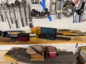 lot 88 image: Collection of Hand Tools and Accessories Including Impact Driver, Letter Stamps, and Wrenches