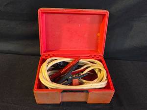 lot 101 image: Set of Heavy Duty Jumper Cables in Red Plastic Case