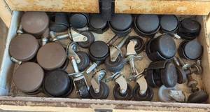 lot 158 image: Assorted Wheels and Metal Hardware Collection