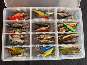 lot 166 image: Collection of Assorted Fishing Lures in Storage Box
