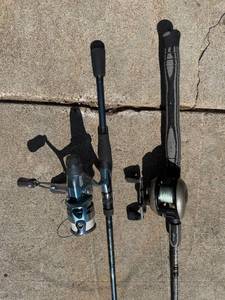 lot 199 image: Set of Fishing Rods with Shimano Spirex and Quantum Reels