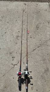 lot 201 image: Fishing Rods with Zebco and ABU Reels