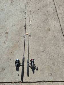 lot 203 image: Set of Fishing Rods with Reels - Mitchell 300A and Shimano RX1000