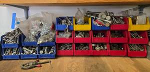 lot 228 image: Assorted Hot Dip Galvanized Bolts, Nuts, and Washers Collection
