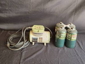 lot 241 image: Penncraft Model 5200 Paint and Insecticide Sprayer with Coleman Propane Fuel Canisters