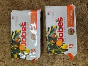 lot 242 image: Jobes Fertilizer Spikes for Fruit & Citrus Trees - Pack of 2