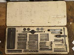 lot 246 image: Vintage Thread Cutting Tap and Die Set with Case