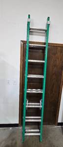 lot 20 image: Keller Medium Duty 16 ft Fiberglass Extension Ladder