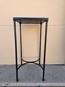 lot 32 image: Metal Tile Top Accent Table with Mosaic Pattern