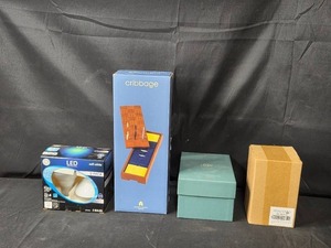 lot 55 image: Mixed Lot Water Filter, LED Bulbs, Cribbage Game, and Glassware Set