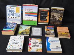 lot 68 image: Collection of Books Including Health, Religion, and Fiction