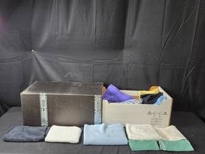 lot 78 image: Collection of Assorted Cleaning Towels with Storage Box