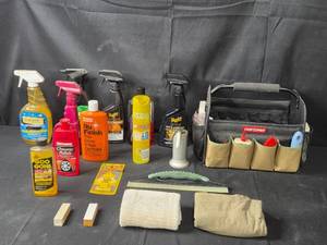 lot 80 image: Craftsman Organizer with Car Cleaning Supplies Set