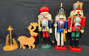 lot 81 image: Holiday Decor Collection Including Nutcracker Figures and Festive Accessories