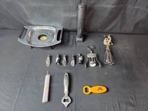 lot 118 image: Collection of Brookstone Barware and Kitchen Gadgets