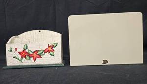 lot 147 image: Vintage Flower-Design Mail Organizers & Metal Folder Organizer