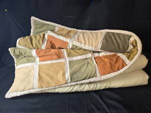 lot 163 image: King Size Suede Blanket with Patchwork Design