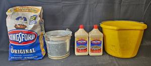 lot 179 image: Kingsford Charcoal Set with Lighter and Buckets