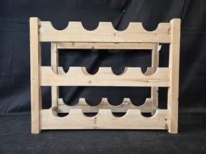lot 180 image: Wooden 12-Bottle Wine Rack by Cost Plus, Inc.
