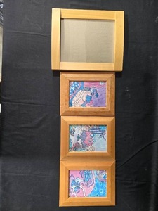 lot 208 image: Set of 3 Framed Prints by Holly Wojahnn & 1 Empty Wooden Frame