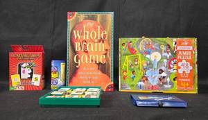 lot 217 image: Collection of Board Games and Puzzles Including Scattergories and Dominoes - number of game pieces unverified