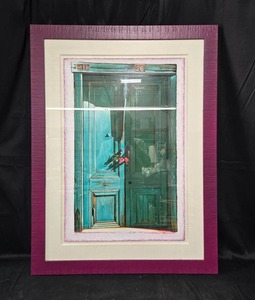 lot 222 image: Limited Edition Framed Artwork Turquoise Door #26 Signed by Artist