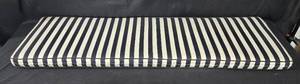 lot 233 image: Set of Black and White Striped Cushions and Pillow - Long Bench Cushion 58