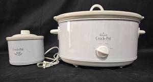lot 250 image: Rival Crock-Pot Stoneware Slow Cooker and Mini Dipper