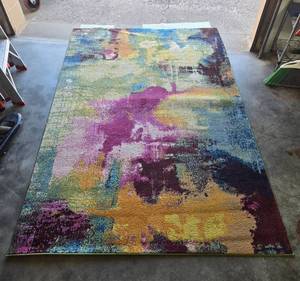 lot 264 image: Abstract Multicolor Area Rug - 60 x 96