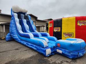 18 Ft Blue Marble Tidal Wave Water Slide