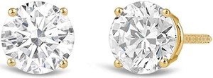 2.00 Carat Diamond Stud Earrings 14K Gold