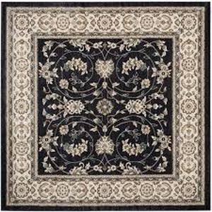 SAFAVIEH Lyndhurst Anthracite/Cream 7 ft. x 7 ft. Square Border Area Rug  Customer Returns See Pictures