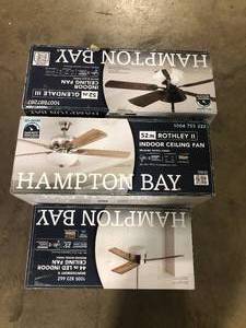 lot 13 image: Lot of Assorted Ceiling Lighting Fans Various Models and Conditions Customer Returns See Pictures