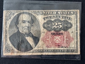lot 85 image: 1874 Red Seal 25 Cent Fractional Currency
