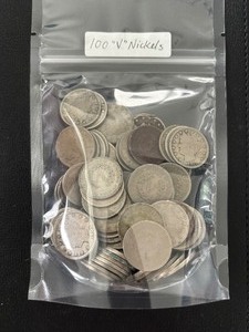 lot 130 image: 100 Liberty V Nickels