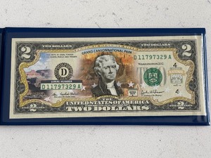 lot 135 image: Grand Canyon $2 Dollar Colorized Note
