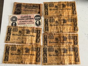 lot 140 image: Replica Confederate and Other Currency