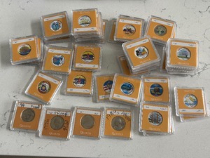 lot 148 image: Colored State Quarters