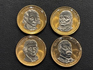 lot 184 image: Gold and Silver Layered Presidential Dollars