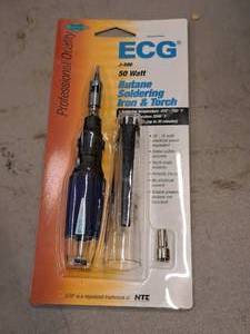 lot 1048 image: ECG 50W Butane Soldering Iron & Torch J-500