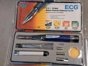 lot 1050 image: ECG 70W 4-in-1 Butane Soldering Iron Kit