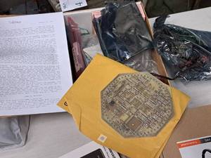 lot 1100 image: Hyper Clock Assembly Kit with Components and Schematics